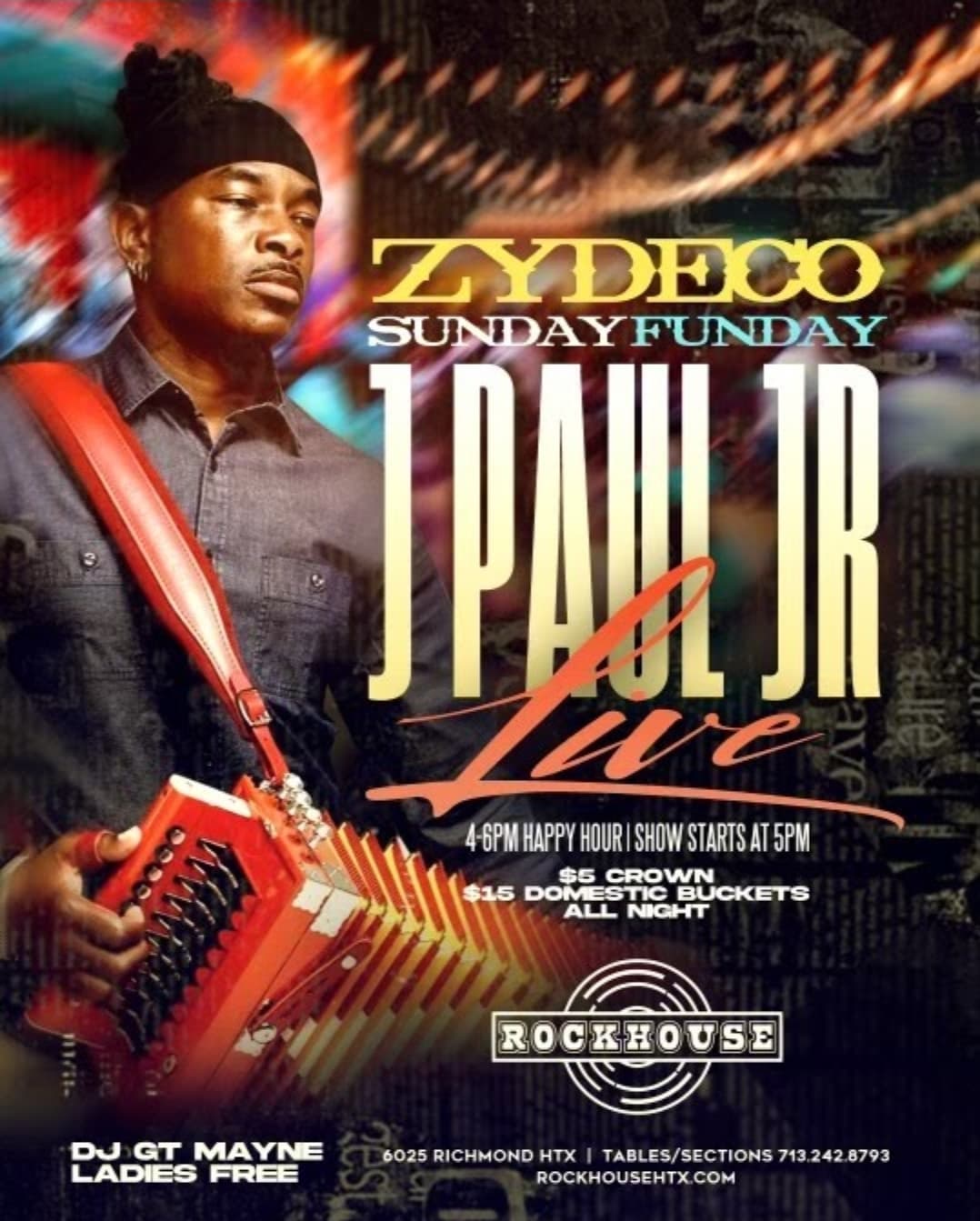 Zydeco Sunday Funday @ Rockhouse — poster 1