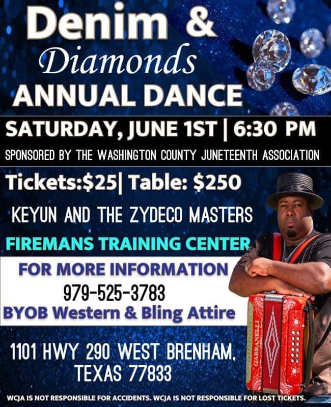 Washington County Juneteenth Association Presents: 2024 Denim & Diamonds Annual Dance — poster 1