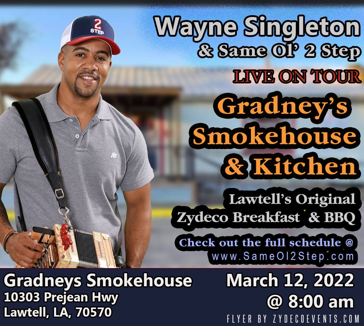 Zydeco Breakfast & BBQ @ Gradney's Smokehouse — poster 1