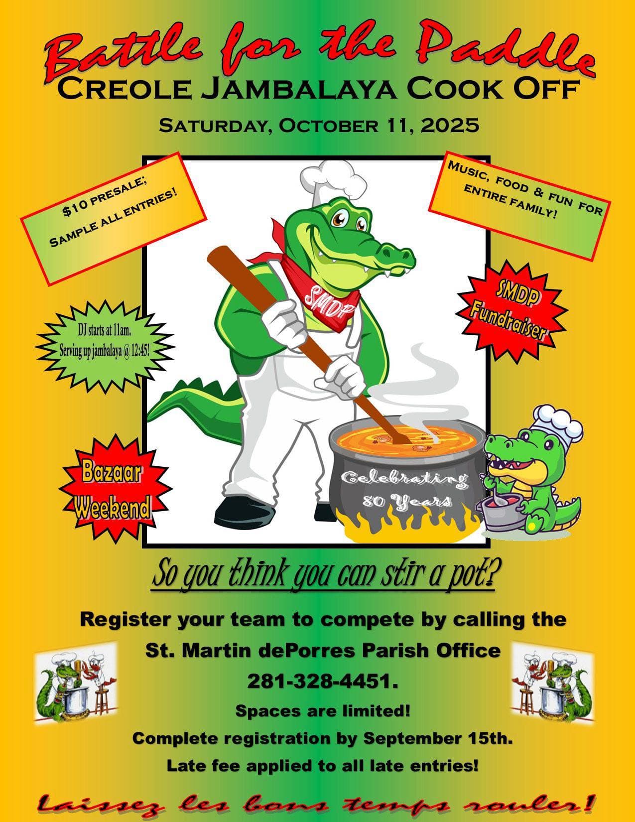 2025 Battle for the Paddle Creole Jambalaya Cookoff — poster 1