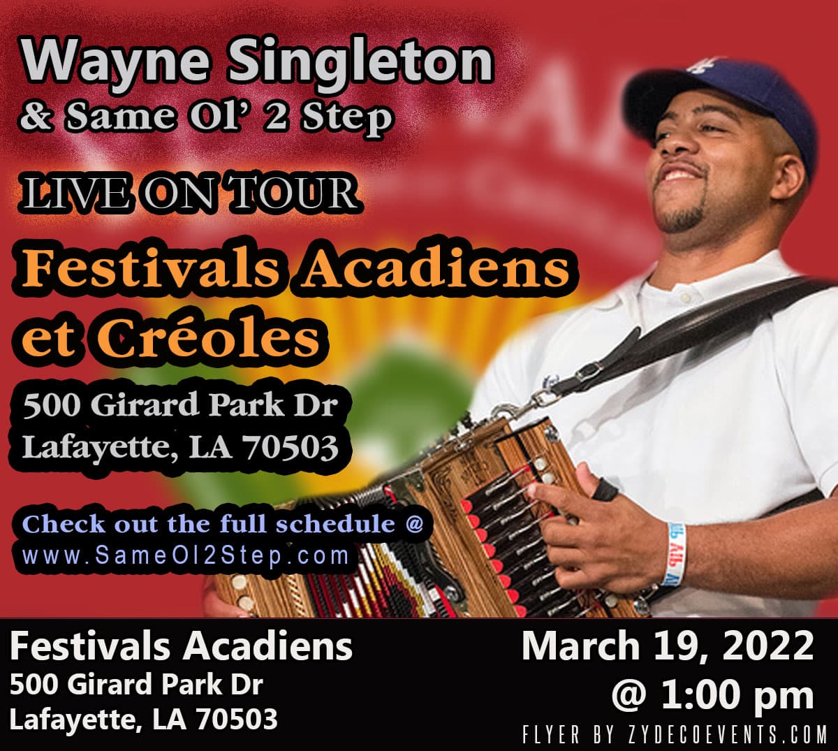 Wayne Singleton - LIVE @ Festivals Acadiens et Créoles — poster 1