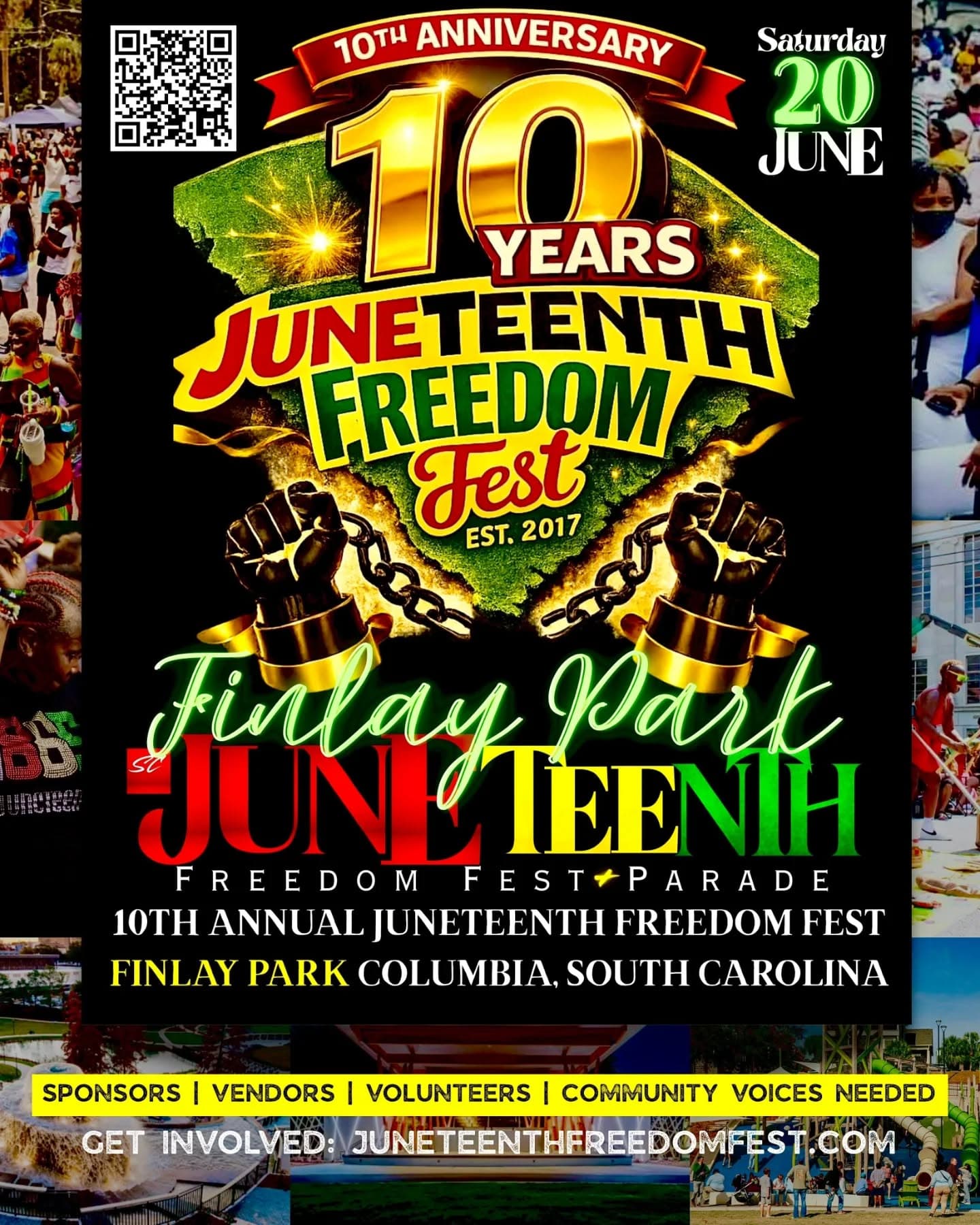10th Annual South Carolina Juneteenth Freedom Fest & Parade — poster 1