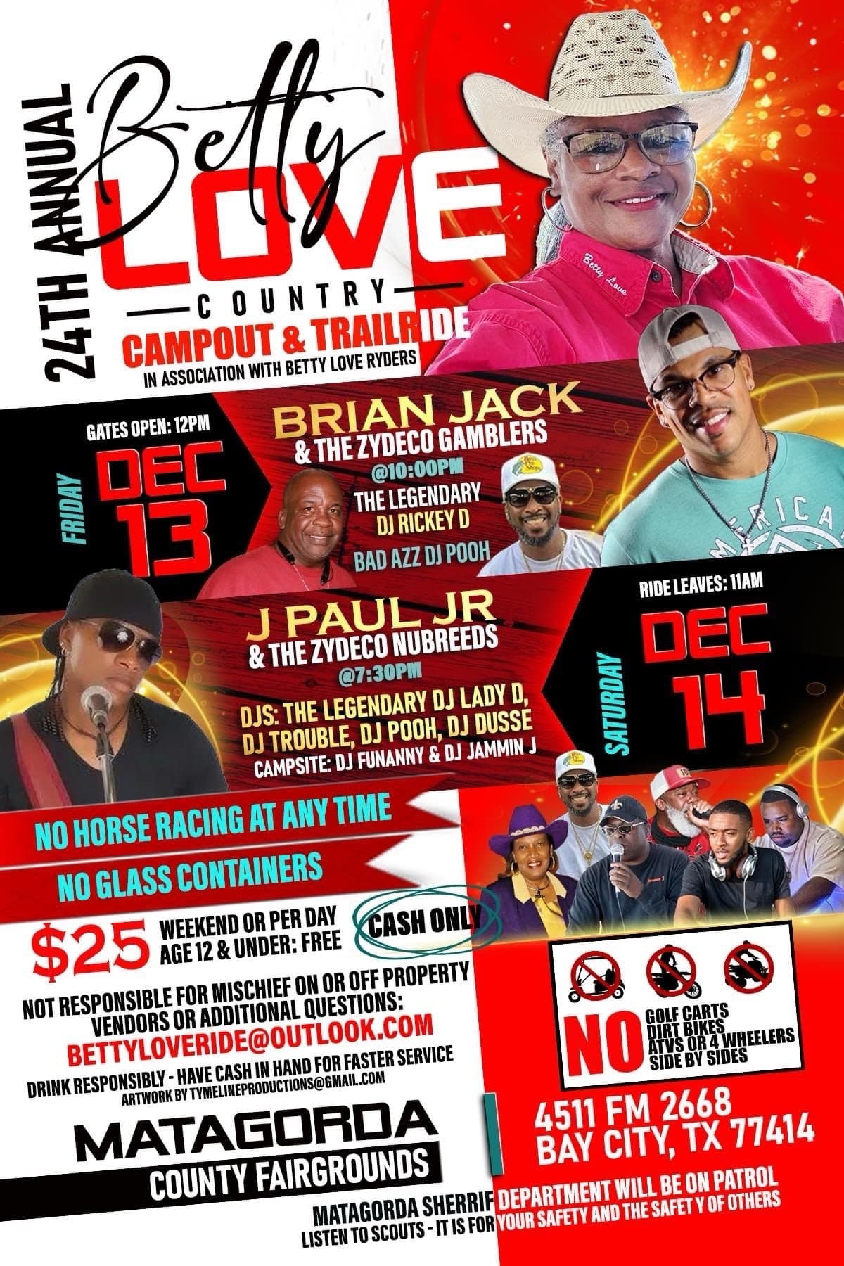 24th Annual Betty Love Country Campout & Trailride — poster 1