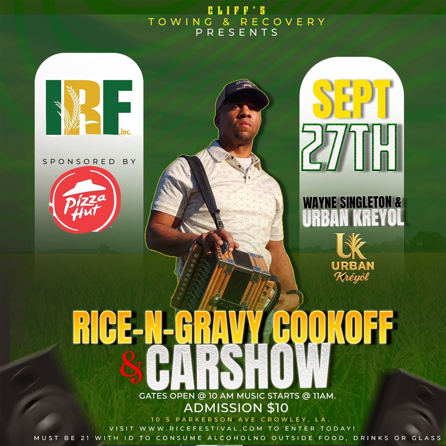 Wayne Singleton & Urban Kreyol - LIVE @ 2025 IRF Rice & Gravy Cookoff & Car Show — poster 1