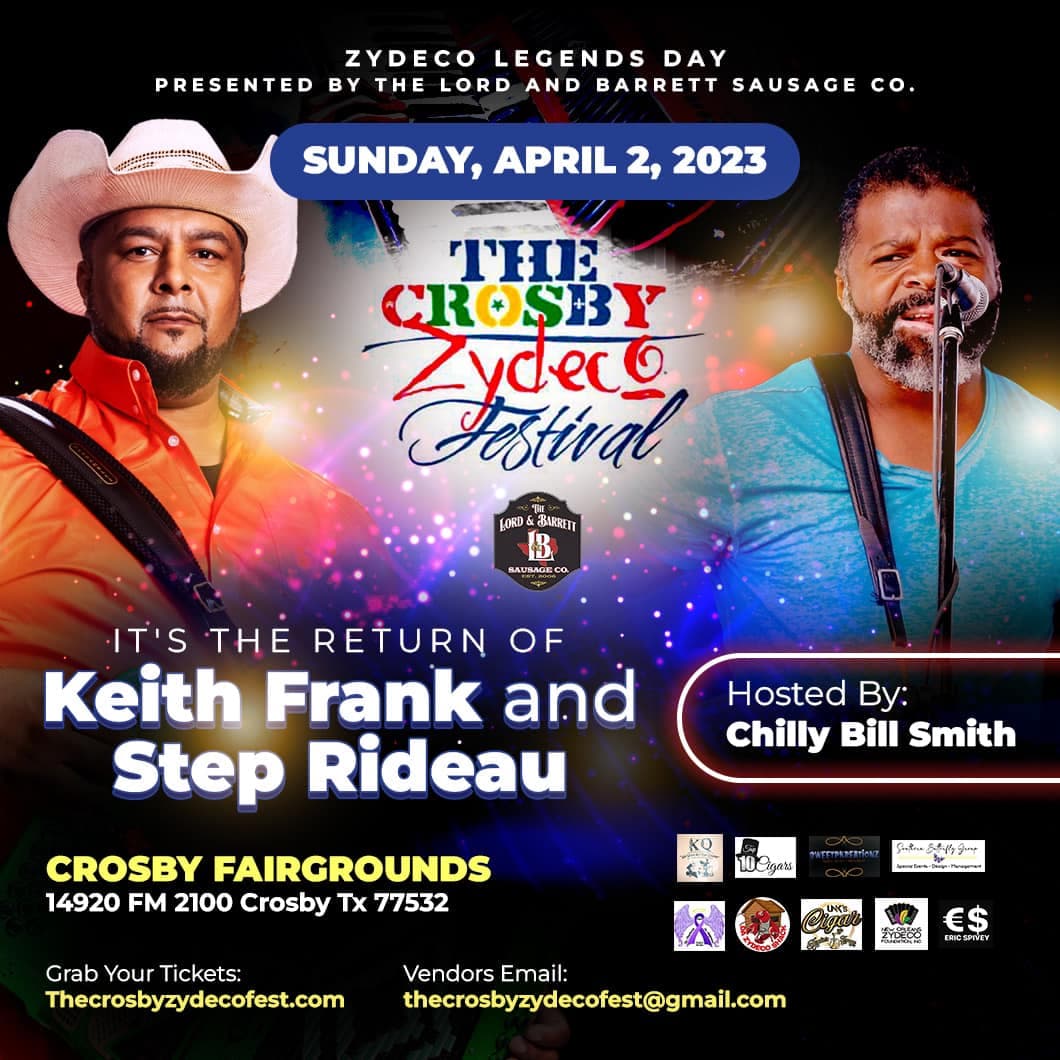 2023 Crosby Zydeco Festival Presents - The Return of Keith Frank & Step Rideau — poster 1