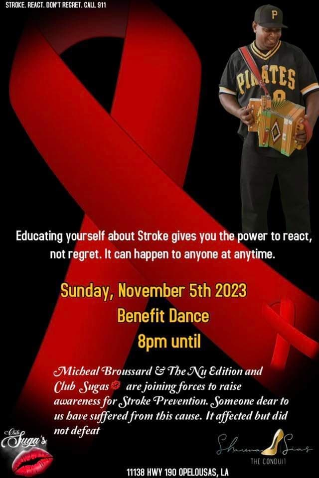 2023 Benefit for Stroke Prevention Fundraiser @ Club Suga's — poster 1