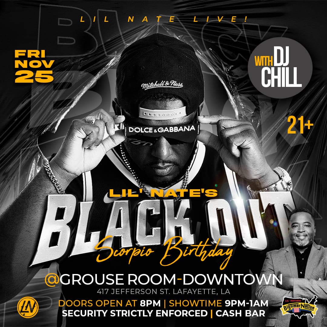 Lil Nate's Black Out Scorpio Birthday Party — poster 1