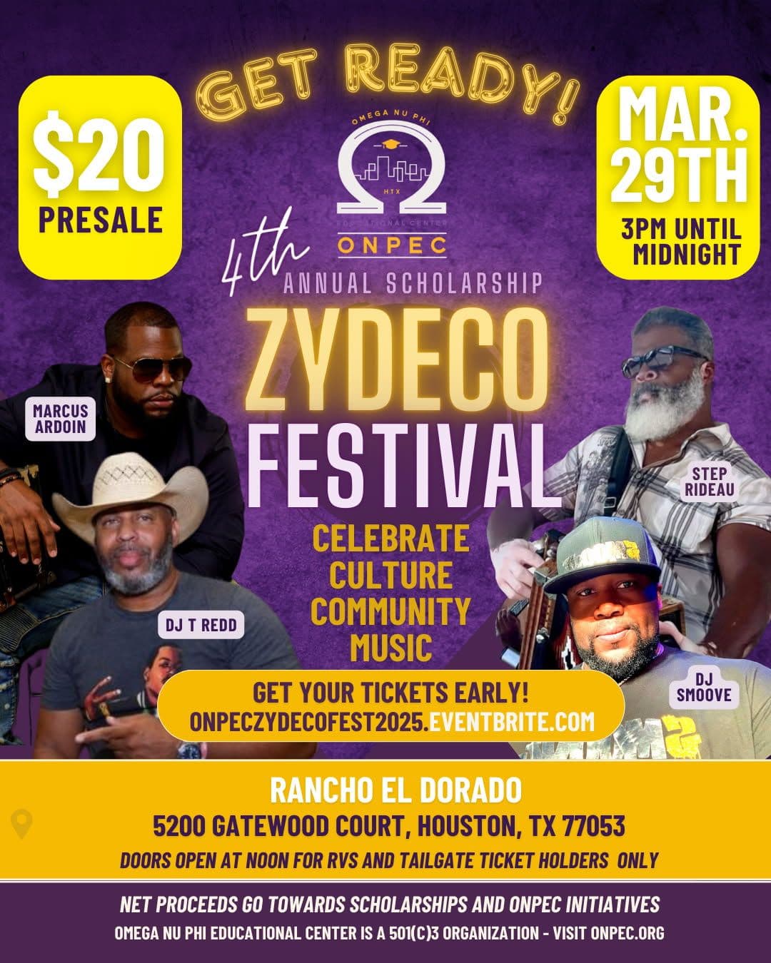 4th Annual ONPEC Scholarship Zydeco Festival — poster 1