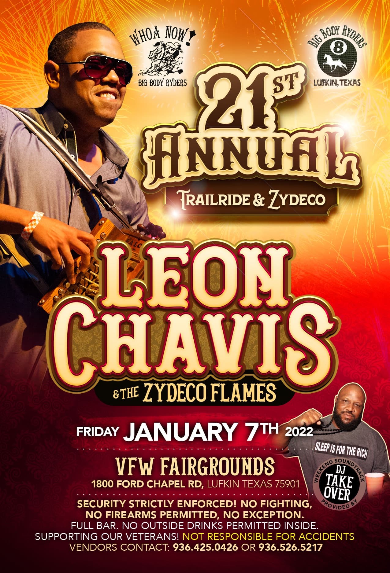 Big Body Ryders 21st Annual Trailride & Zydeco — poster 1