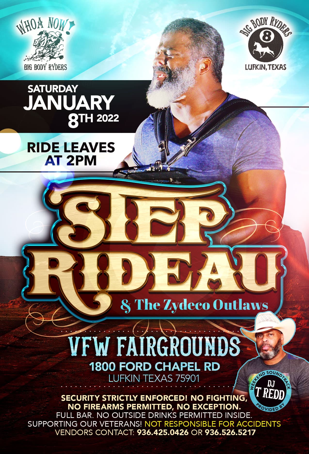 Big Body Ryders 21st Annual Trailride & Zydeco — poster 1