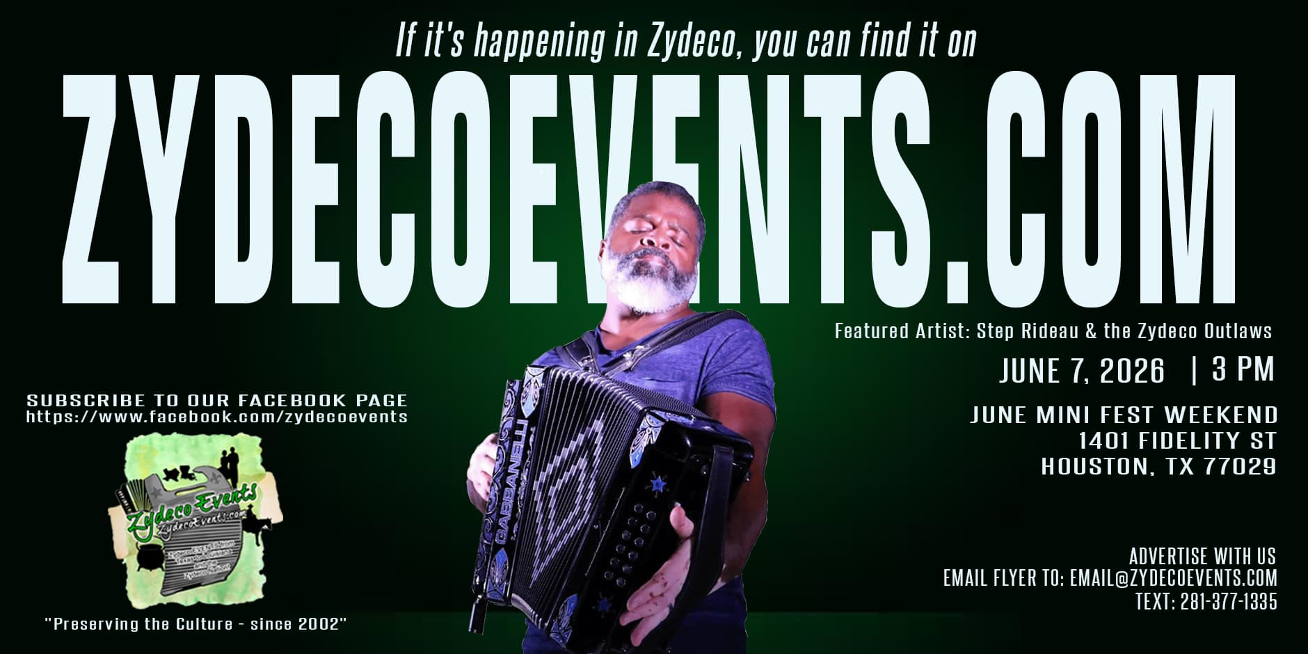 Zydeco Artist Spotlight:  Step Rideau & the Zydeco Outlaws — poster 1
