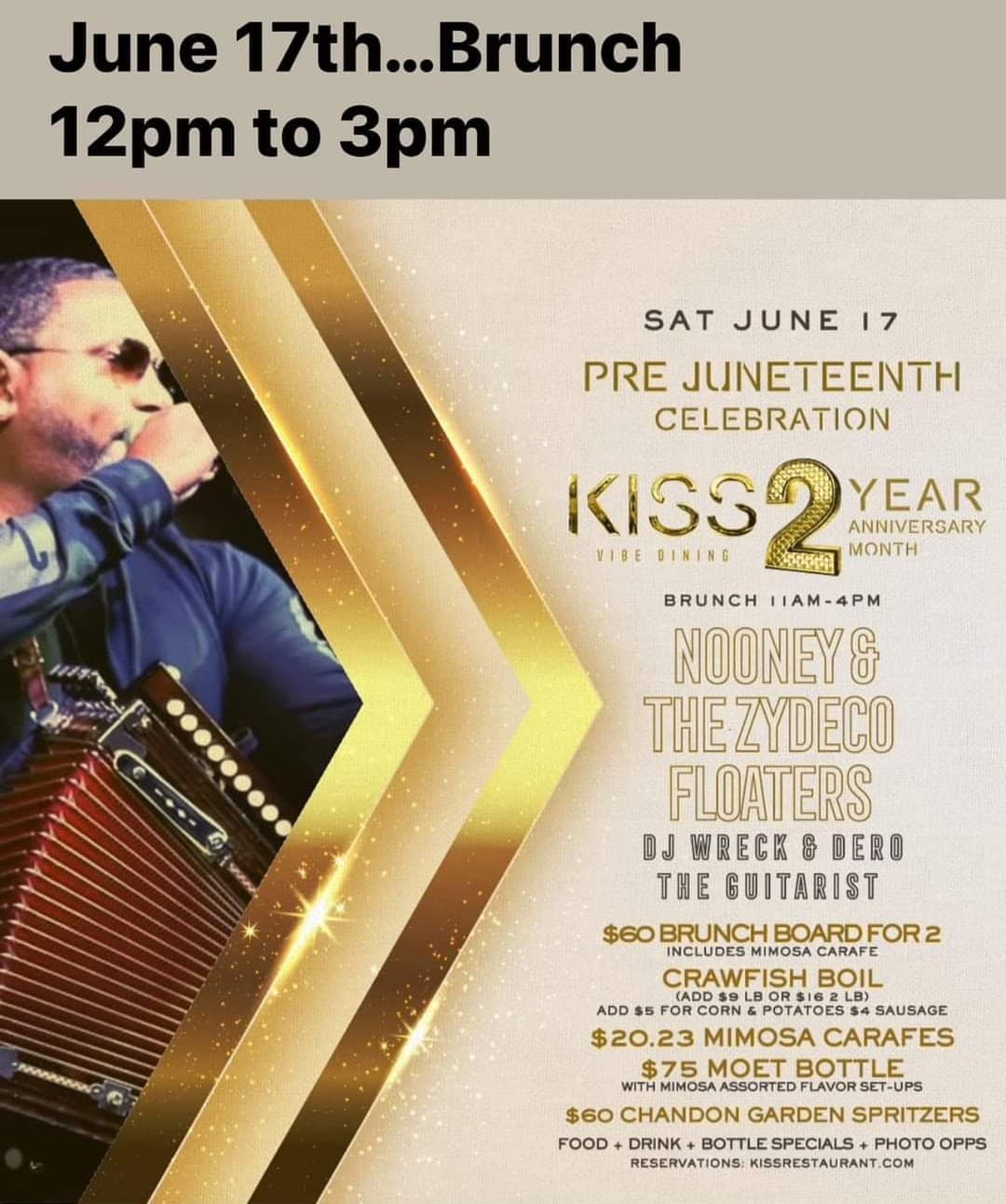 2023 Juneteenth Brunch & Celebration @ Kiss Restaurant — poster 1