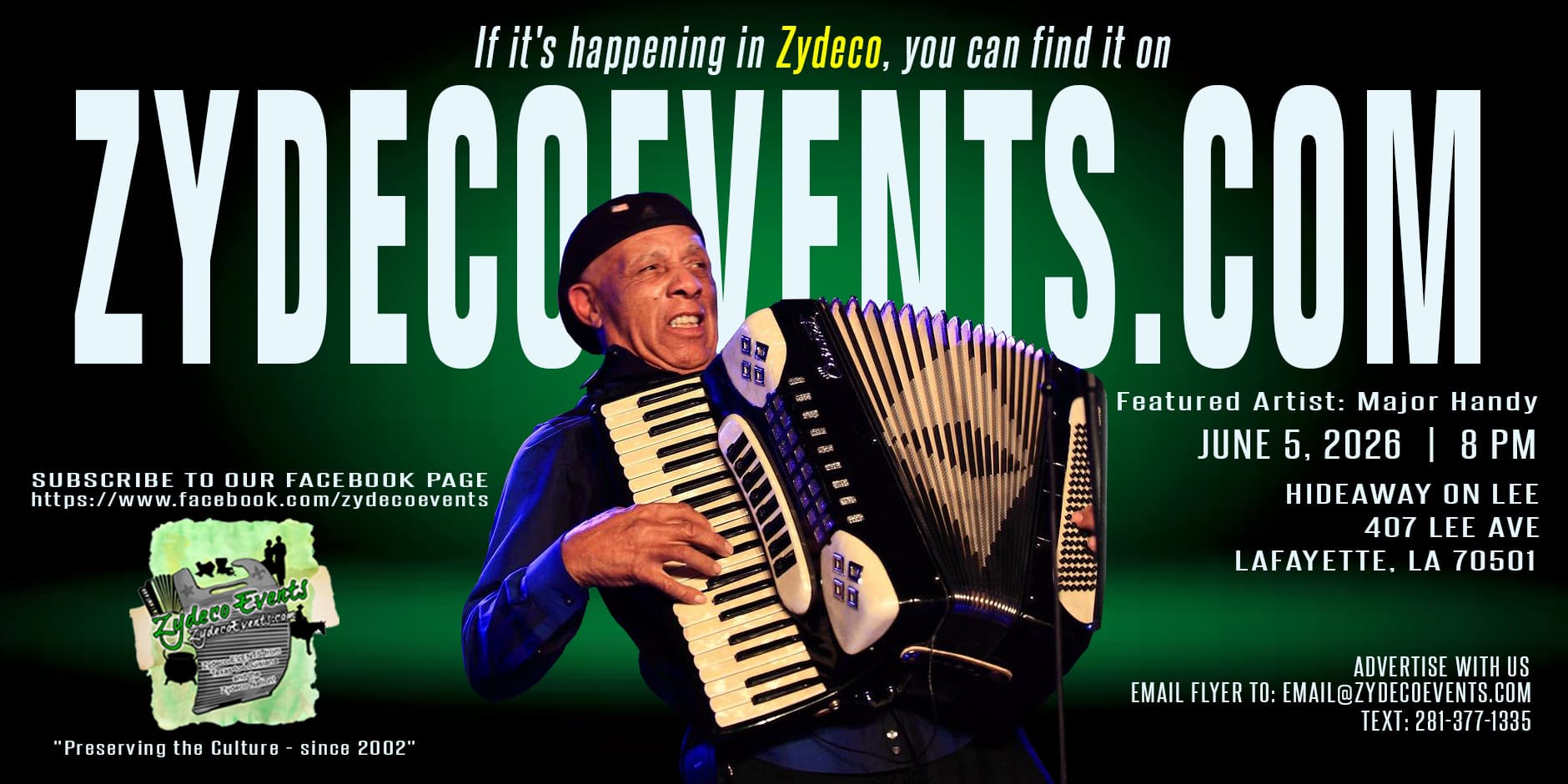 Zydeco Artist Spotlight: Major Handy — poster 1