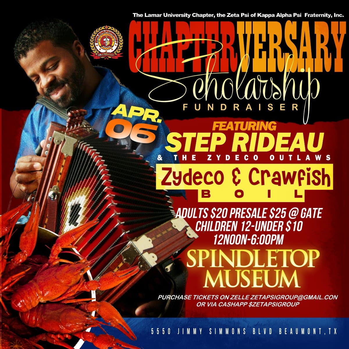 Kappa Alpha Psi (Zeta Psi Chapter) Presents: Chapterversary Scholarship Fundraiser — poster 1