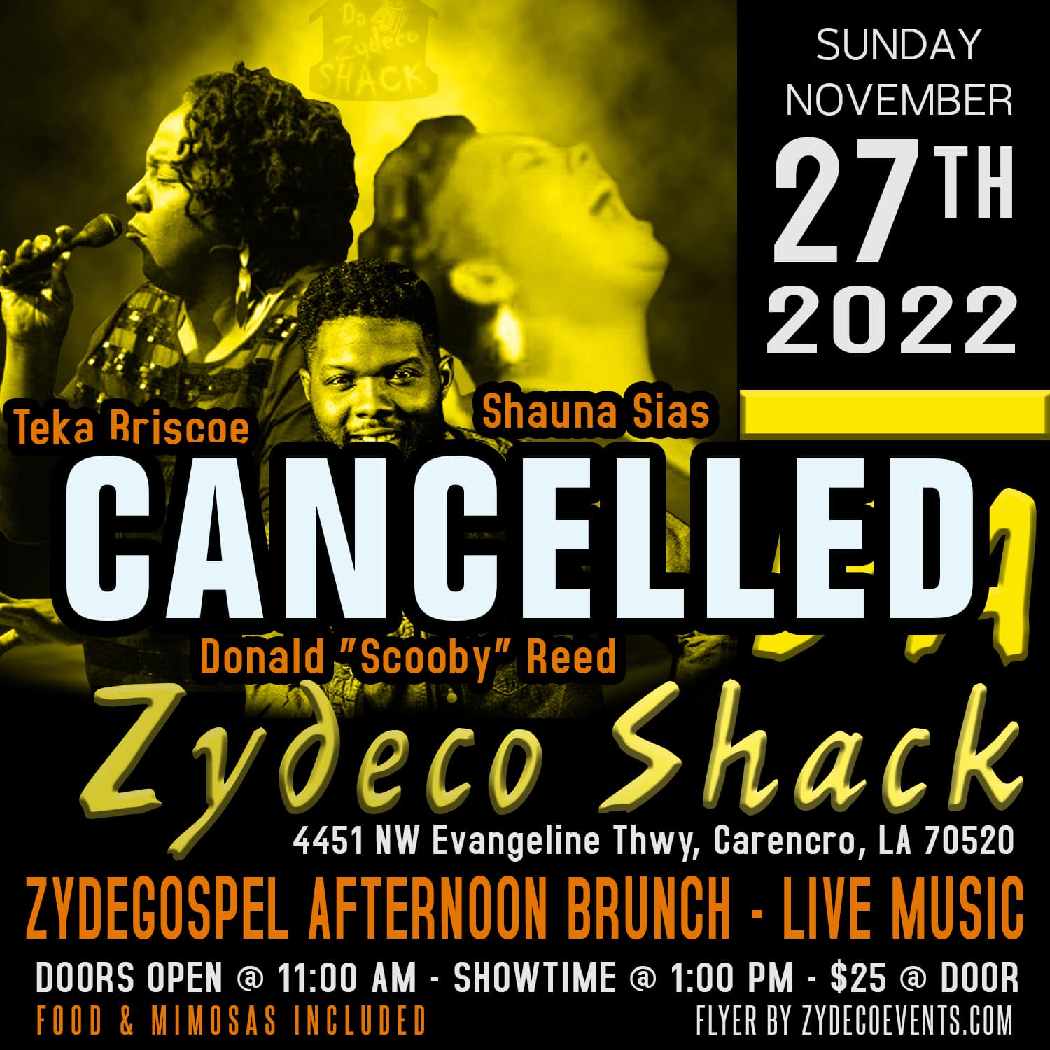 ZydeGospel Afternoon Brunch - LIVE @ Da Zydeco Shack — poster 1