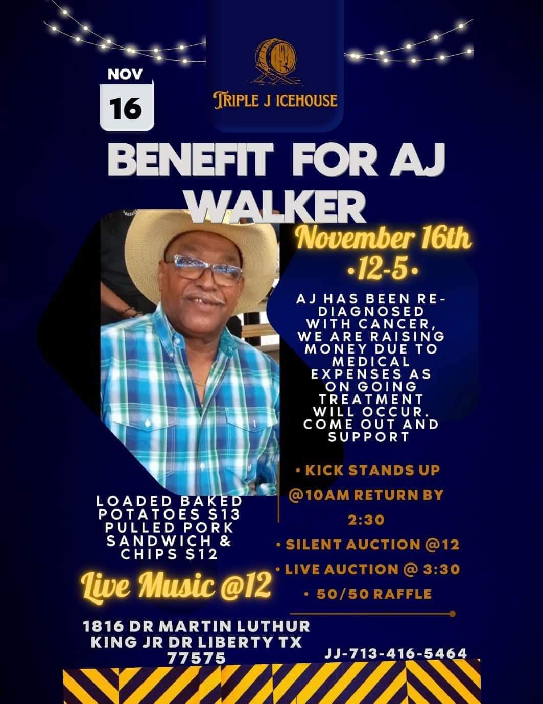 Triple J Icehouse Presents: Benefit for AJ Walkler — poster 1
