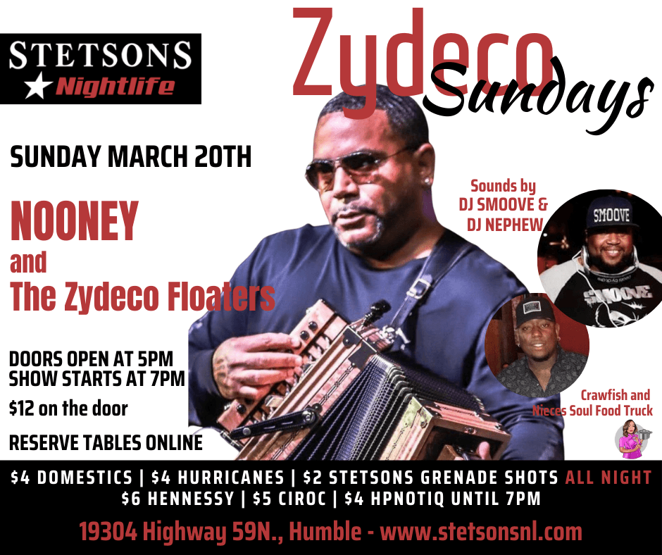 Zydeco Sundays @ Stetsons Nightlife — poster 1
