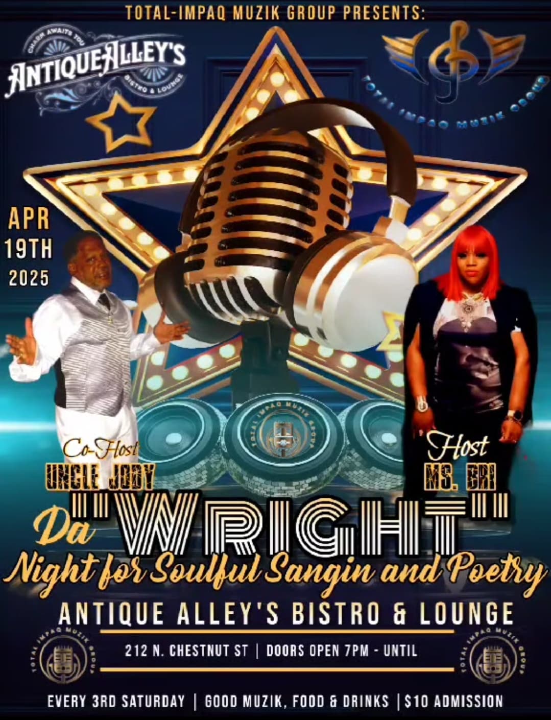 Antique Alley & Total Impaq Muzik Group Presents:  Soulful Sangin' & Poetry — poster 1
