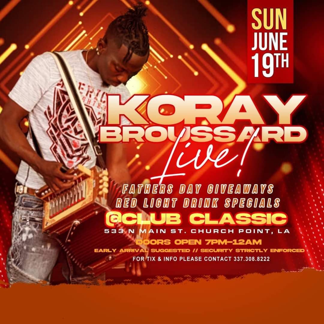 Koray Broussard - LIVE @ Club Classic — poster 1