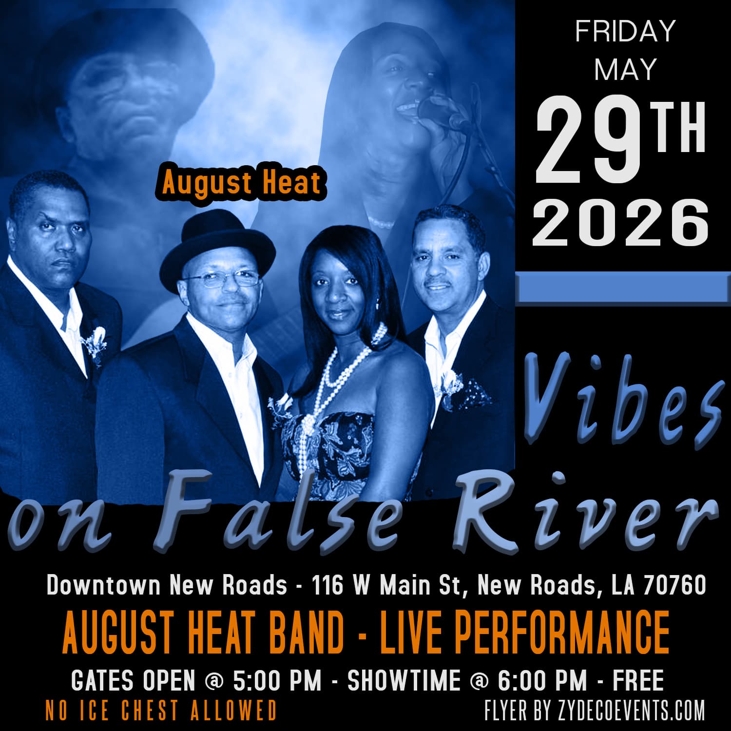 August Heat - LIVE @ 2026 Vibes on False River — poster 1