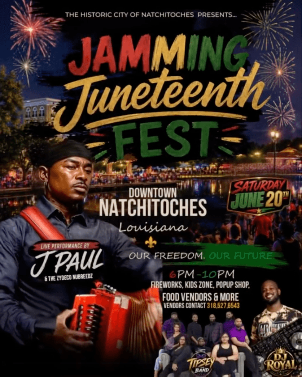 2026 City of Natchitoches Jammin' Juneteenth Fest — poster 1
