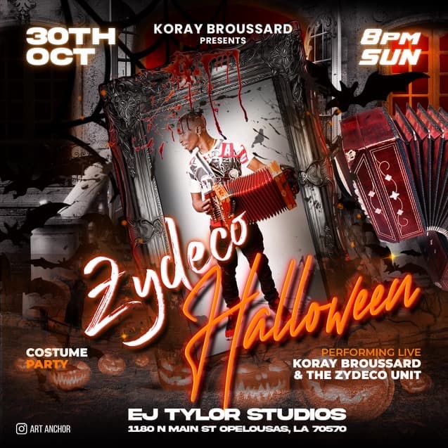 Zydeco Halloween featuring Koray Broussard & the Zydeco Unit — poster 1
