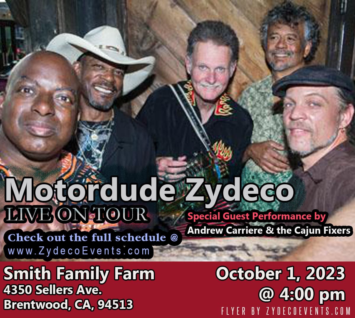 Motordude Zydeco & Andrew Carriere - LIVE @ Smith Family Farm — poster 1