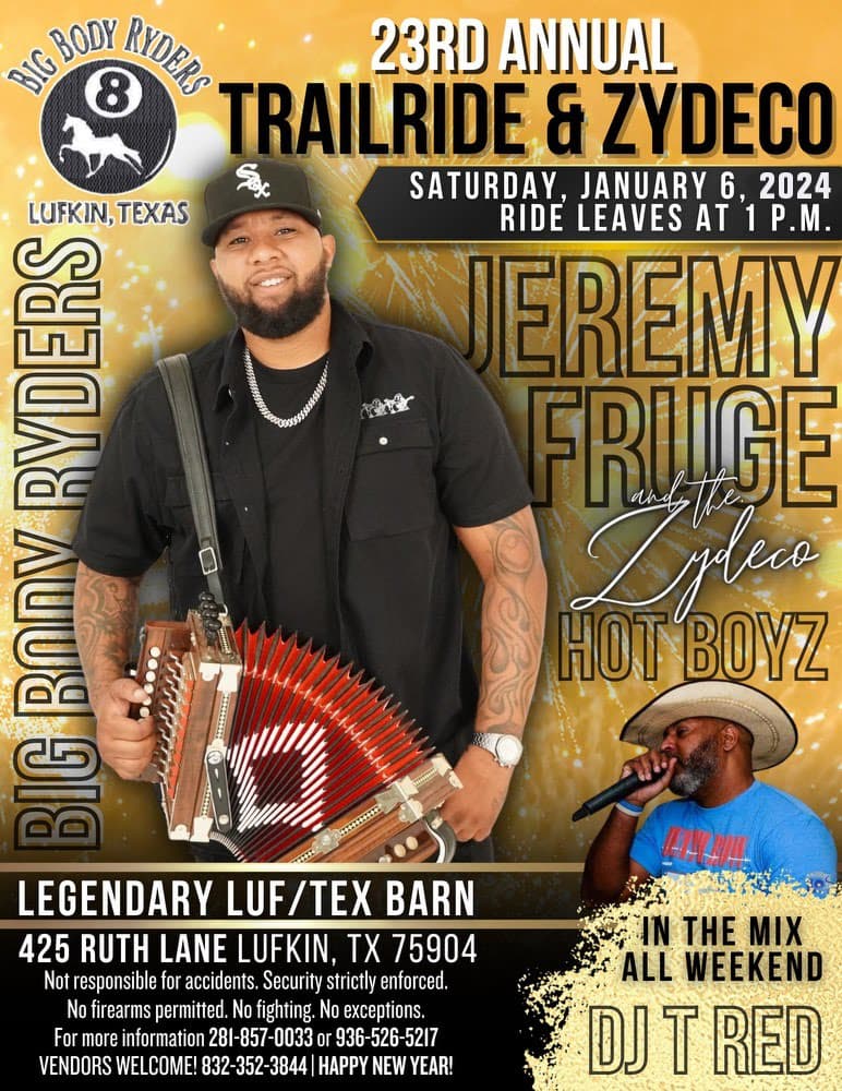 23rd Annual Big Body Ryders Trailride & Zydeco — poster 1