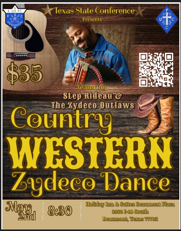 2025 Knight of Peter Claver & Ladies Auxillary Presents: Country Western Zydeco Dance — poster 1