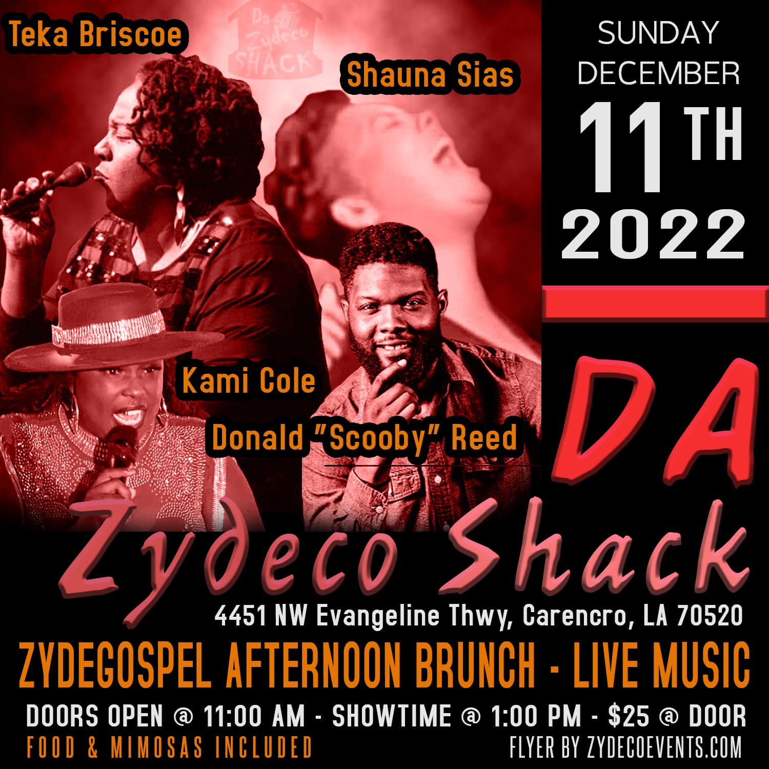 ZydeGospel Brunch - LIVE @ Da Zydeco Shack — poster 1