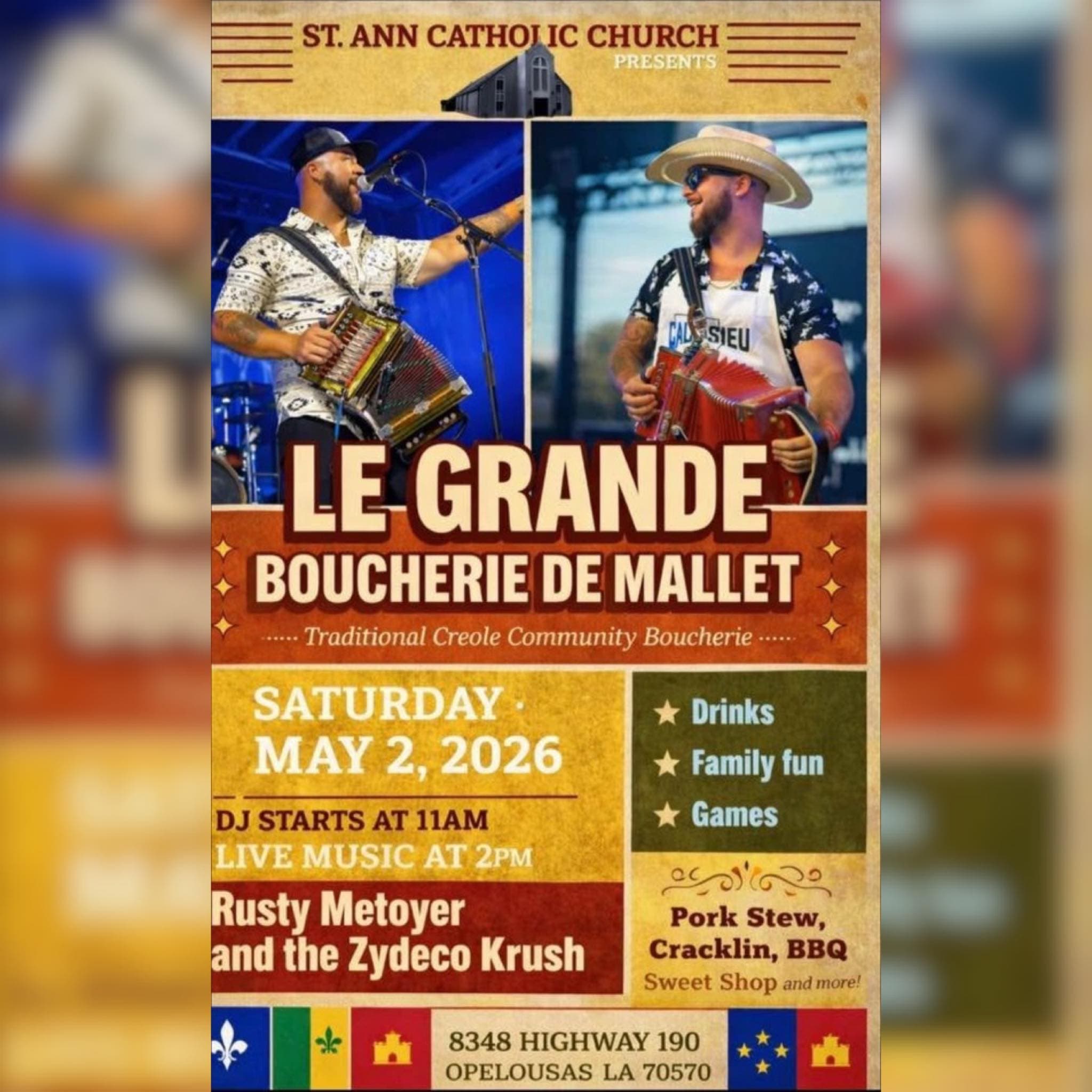 St Ann Catholic Church Presents: 2026 Le Grande Boucherie de Mallet — poster 1
