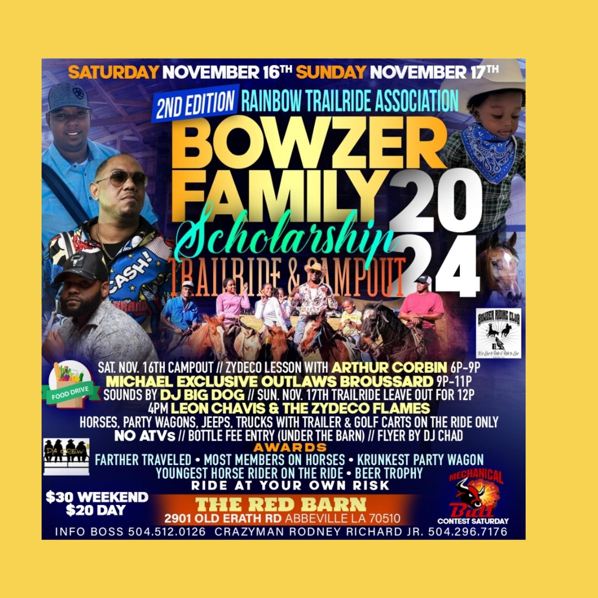 2024 Bowzer Family Scholarship Trailride & Campout — poster 1
