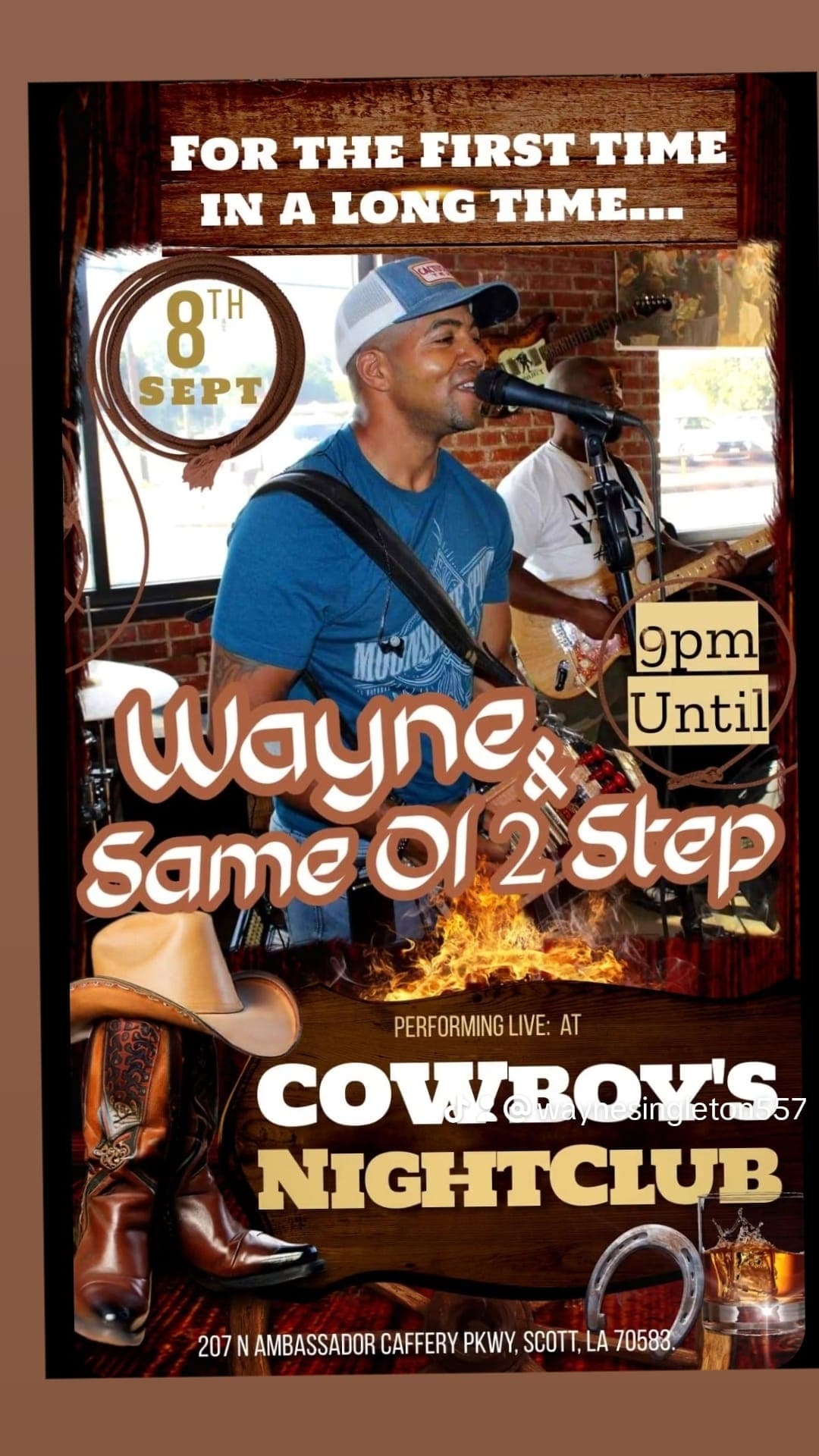 Wanye Singleton & Same Ol 2 Step - LIVE @ Cowboys — poster 1