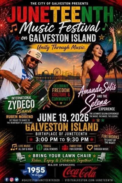 2026 Galveston Juneteenth Music Festival — poster 1