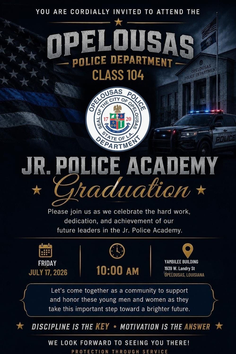 2026 Opelousas Jr Police Academy Graduation — poster 1