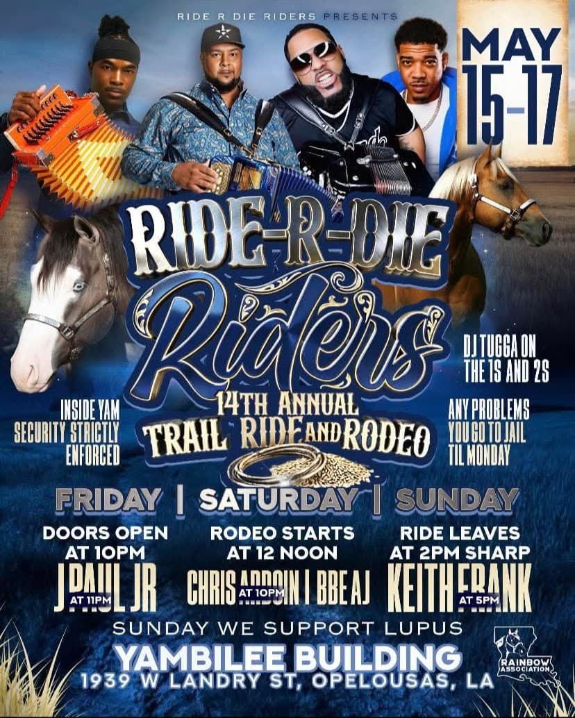 14th Annual Ride R Die Riders Trailride & Rodeo — poster 1