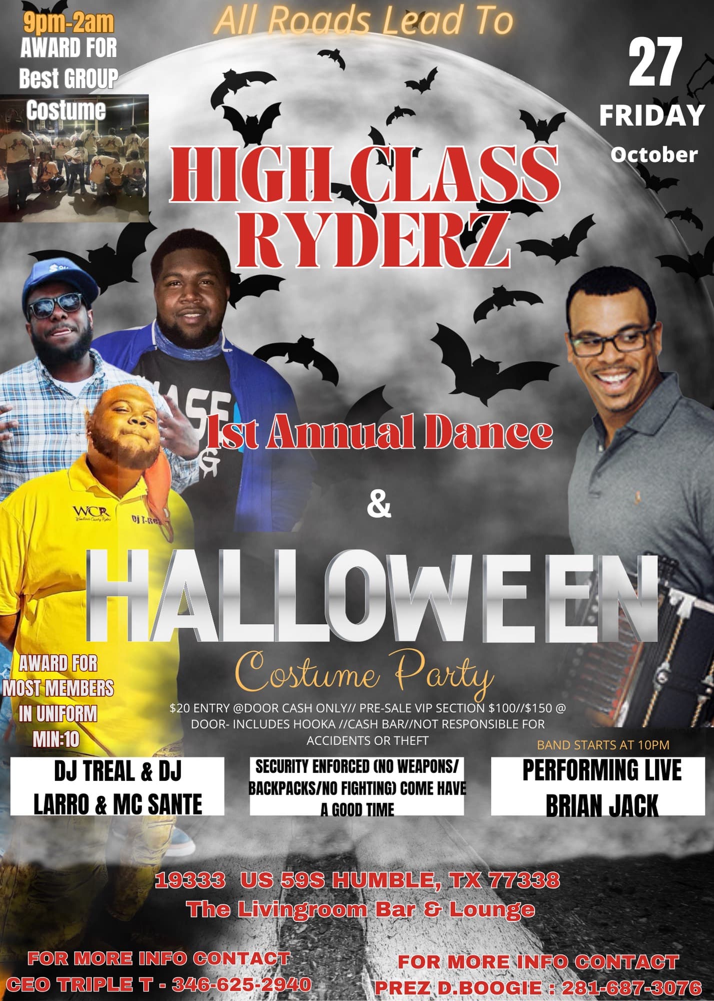 High Class Riderz 1st Annual Halloween Dance & Costume Party — poster 1