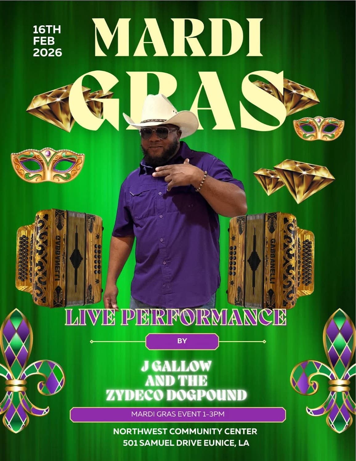 2026 Mardi Gras In Eunice — poster 1