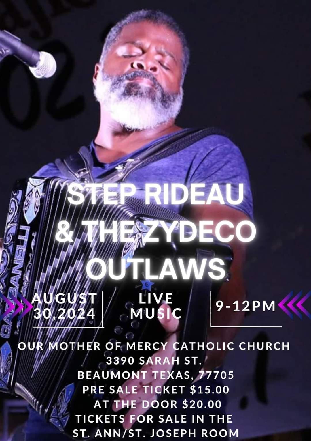 Step Rideau & the Zydeco Outlaws - LIVE @ Our Mother of Mercy Catholic Church — poster 1