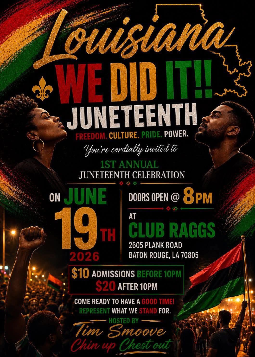 Club Raggs Presents: 1st Annual Juneteenth Celebration — poster 1