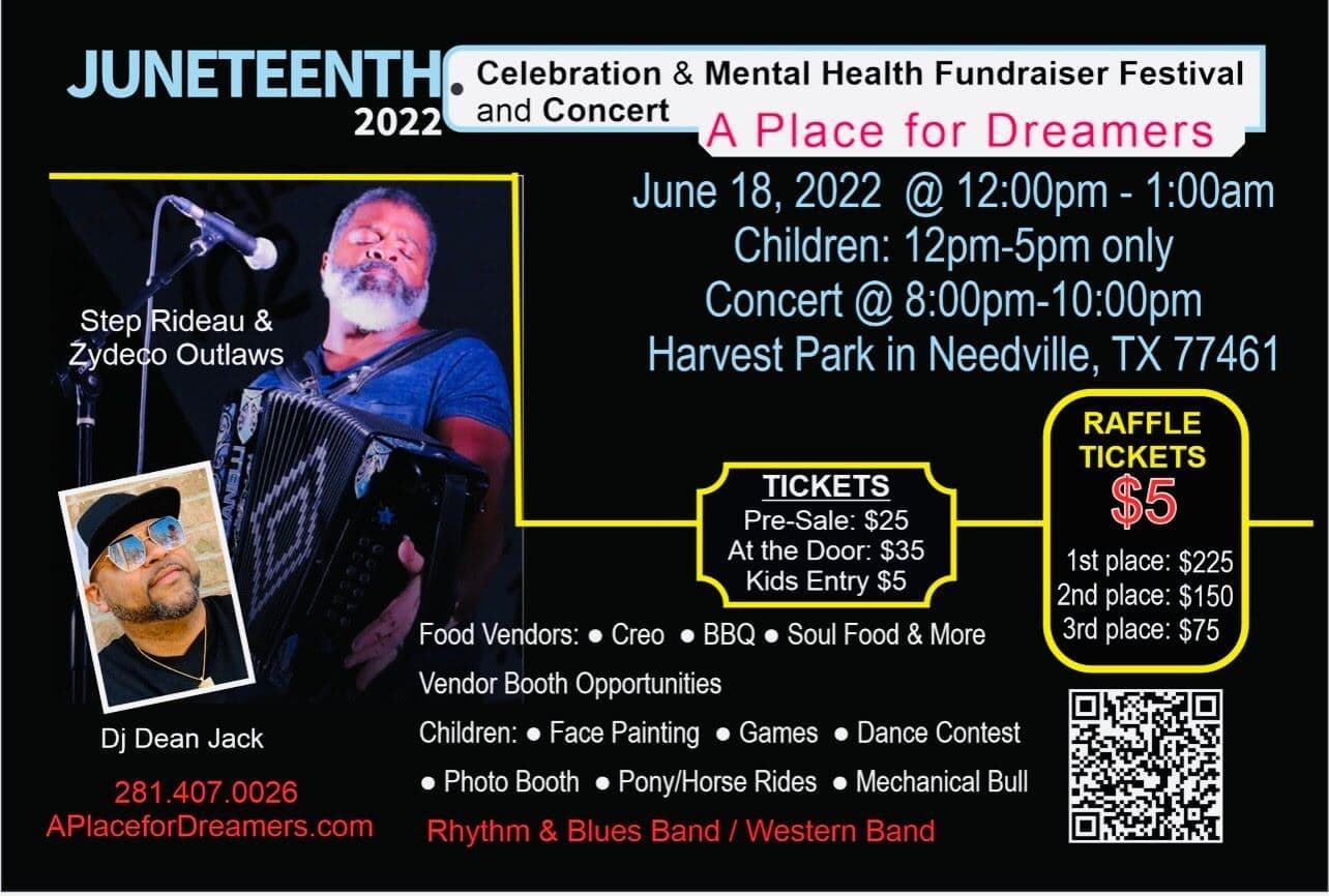 Juneteenth Celebration & Mental Health Fundraiser Festival — poster 1