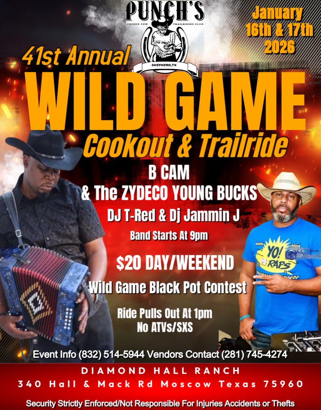 Punch's 41st Annual Wildgame Cookout & Trailride — poster 1