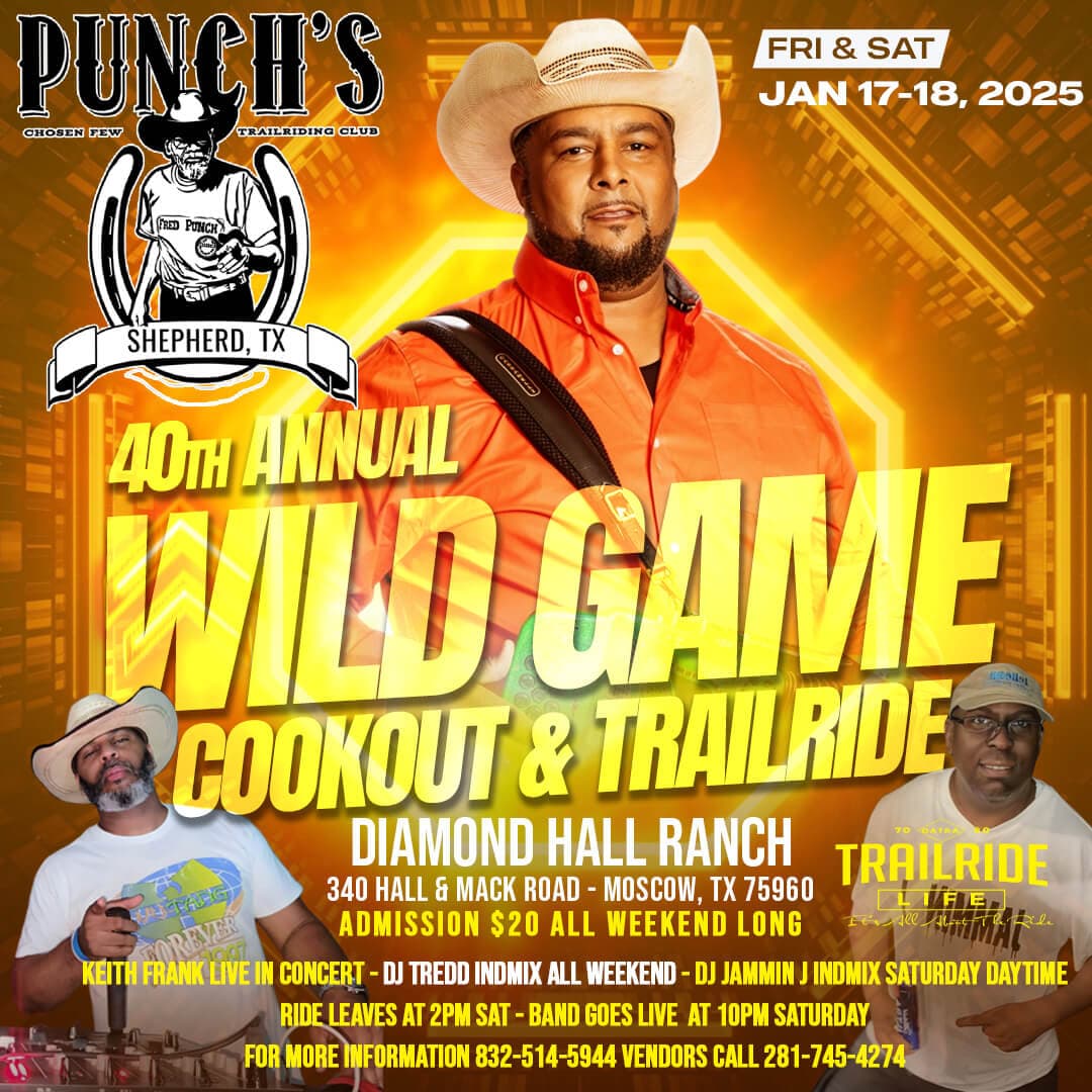 Punch's 40th Annual Wild Game Cookout & Trailride — poster 1