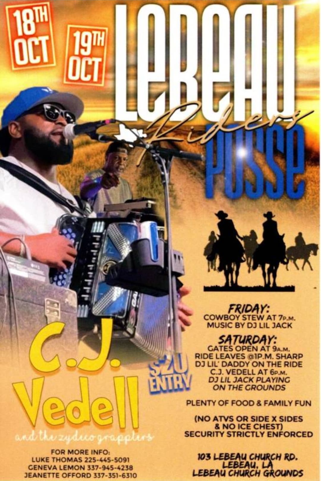 2024 Lebeau Posse Riders Trailride — poster 1