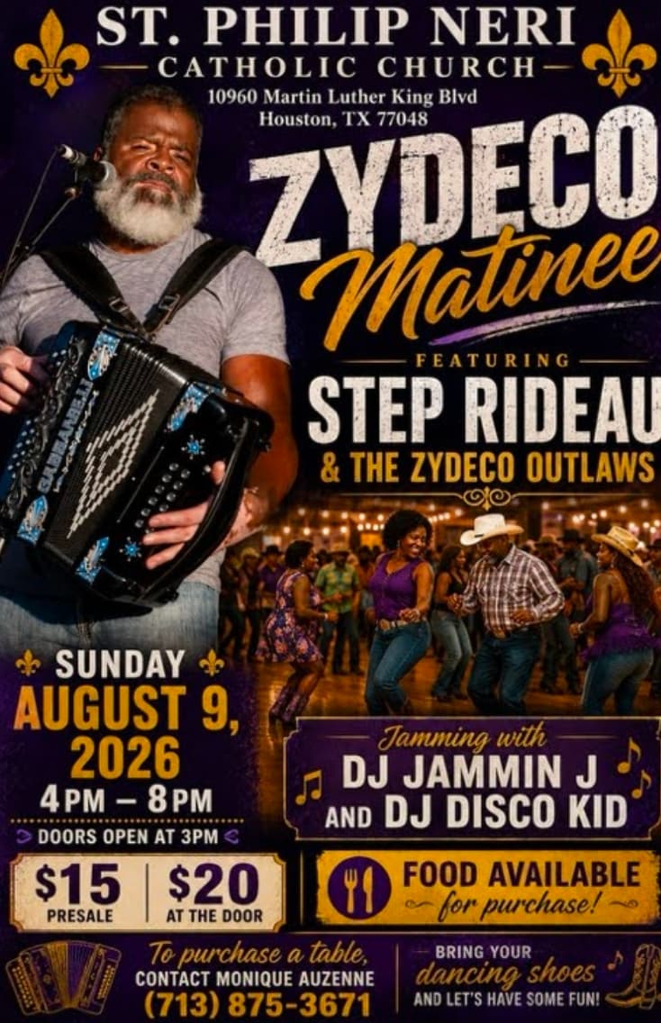 St Philip Neri Zydeco Matinee — poster 1