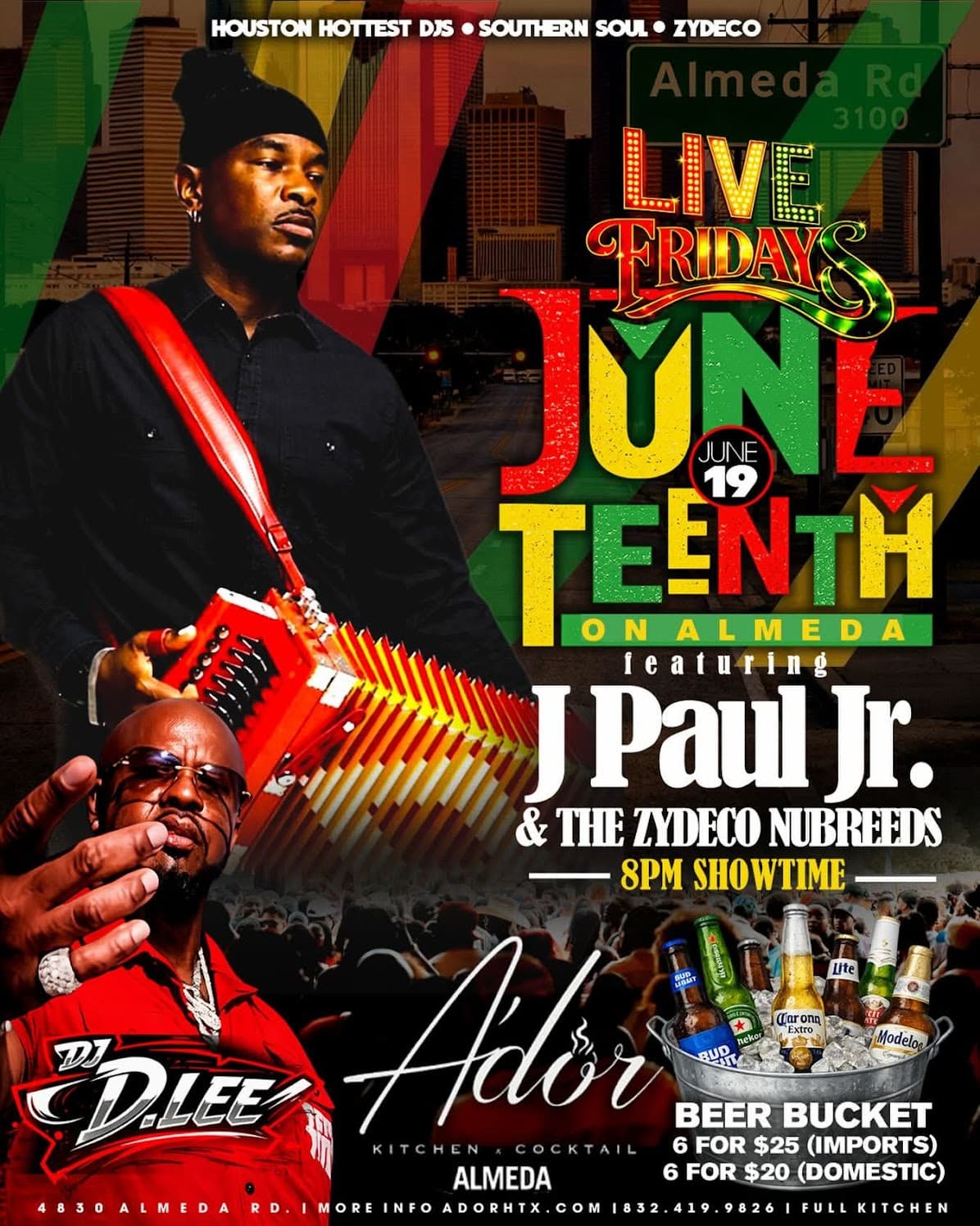 J Paul Jr & the Zydeco Nubreeds - LIVE @ 2026 Juneteenth on Almeda — poster 1