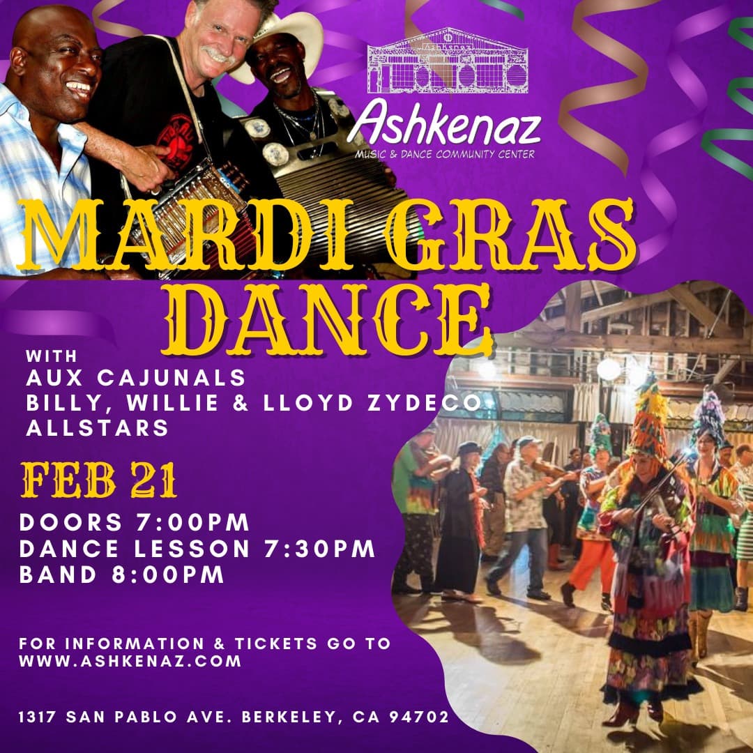 Motor Dude Zydeco - LIVE @ Ashkenaz (Mardi Gras Dance) — poster 1