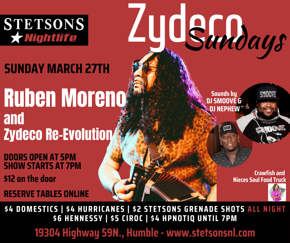Zydeco Sundays @ Stetsons Nightlife — poster 1