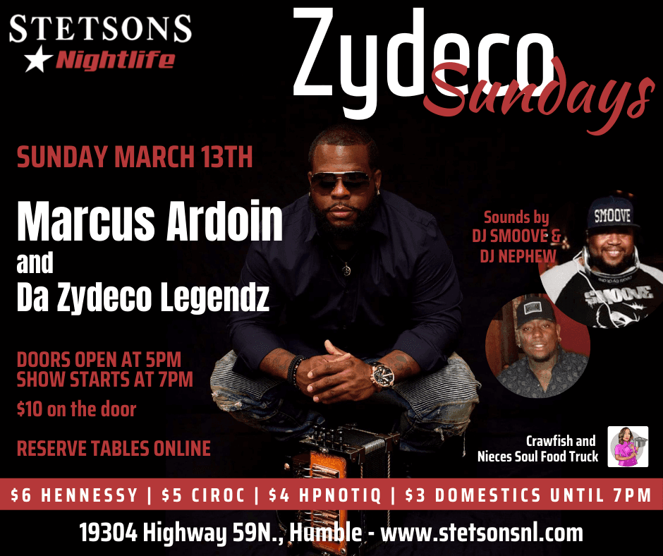 Zydeco Sundays @ Stetsons Nightlife — poster 1