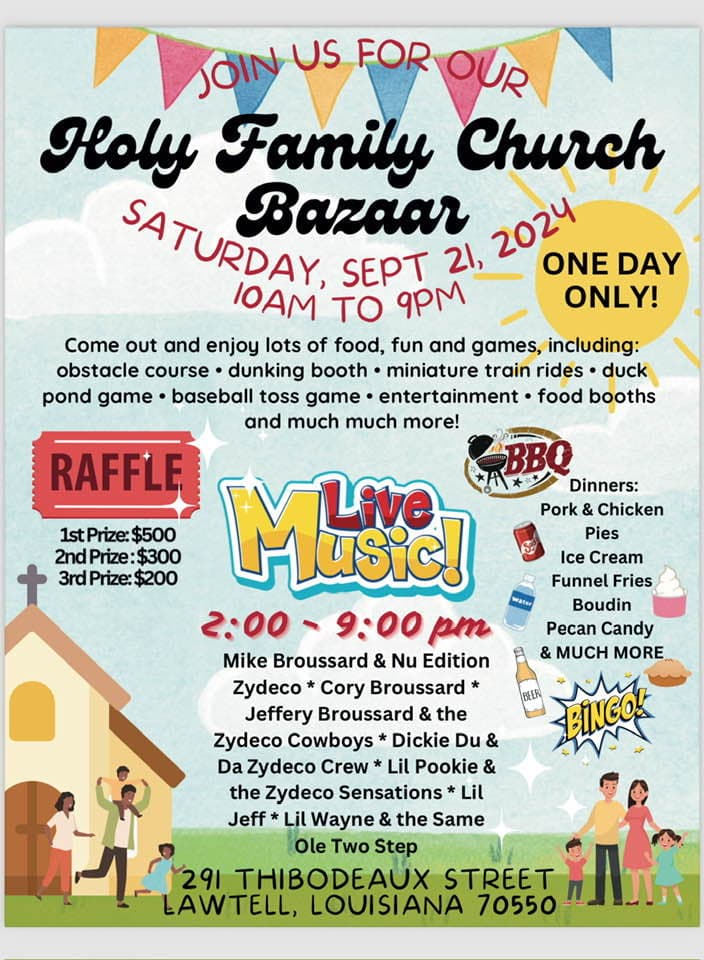 2024 Holy Family Church Bazaar — poster 1